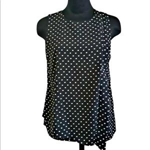 Lauren Ralph Lauren  Sleeveless Black/White Blouse Size 16